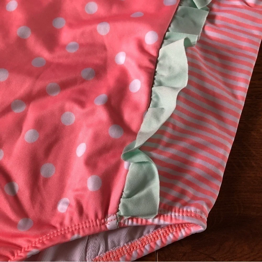 Coral & mint one pc swimsuit in size 5